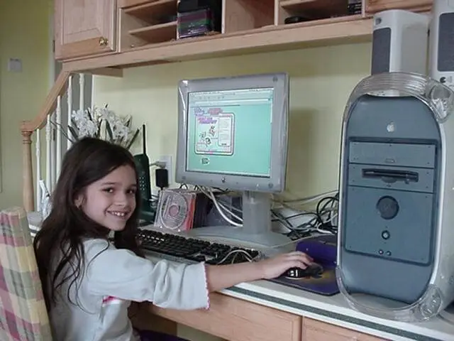 Little me logged into the web in 2001